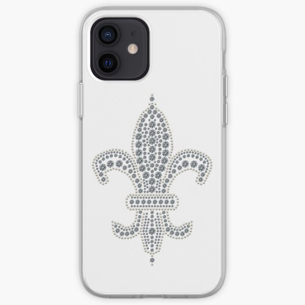 White Fleur de Lis iPhone Soft Case