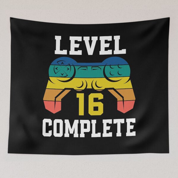 Item preview, Level 16 Complete, Retro Video Gamer 16th Birthday designed and sold by Fabvity.