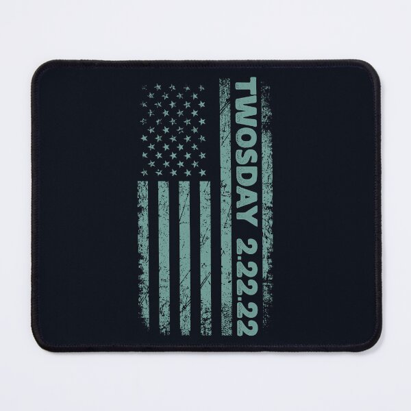 Item preview, Memorable Day of the Year TWOSDAY 2.22.22 Distressed Grunge Vertical American Flag, Numerological Event, USA Grunge 2s Day Flag, Matching Family, 2 22 222, Twosday Commemorative, 22222 Souvenir designed and sold by zenturtlemerch.