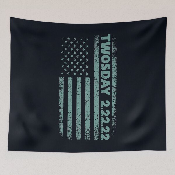 Item preview, Memorable Day of the Year TWOSDAY 2.22.22 Distressed Grunge Vertical American Flag, Numerological Event, USA Grunge 2s Day Flag, Matching Family, 2 22 222, Twosday Commemorative, 22222 Souvenir designed and sold by zenturtlemerch.