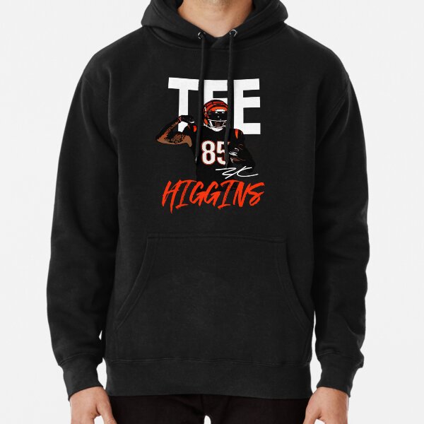 Men's Cincinnati Bengals #85 Tee Higgins White Pullover Hoodie on