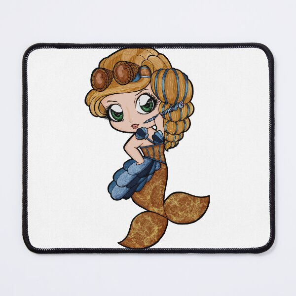 Item preview, Winter theme steampunk mermaid designed and sold by Crochetamommy.