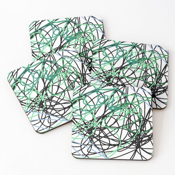 Item preview, Greens Abstract Swirl designed and sold by ChicknDoodlSoup.