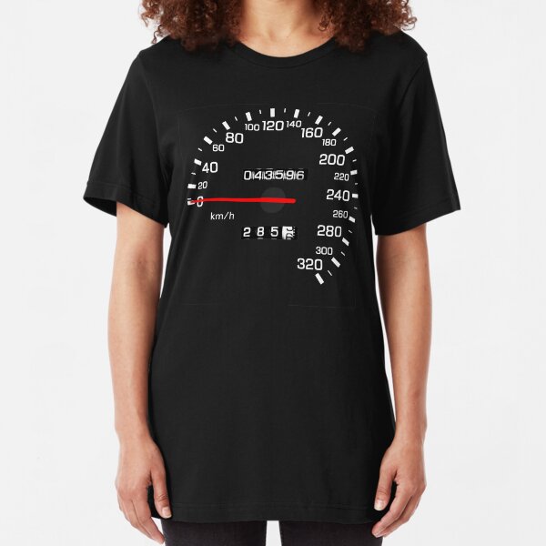 NISSAN スカイライン (NISSAN Skyline) R33 NISMO Speedometer Slim Fit T-Shirt