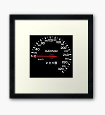 NISSAN N カ ン ン ン (NISSAN Skyline) R33 NISMO Speedometer Framed Print