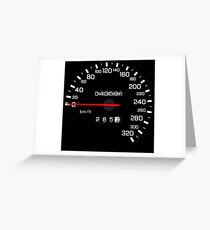 NISSAN N カ ン ン ン (NISSAN Skyline) R33 NISMO Speedometer Greeting Card