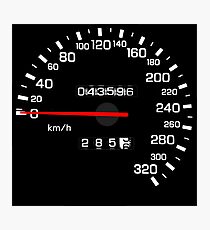 NISSAN N カ ン ン ン (NISSAN Skyline) R33 NISMO Speedometer Photographic Print