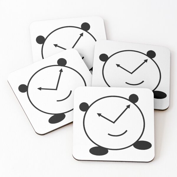 Item preview, a clock black graphis smile alarm designed and sold by rachmawidya87.