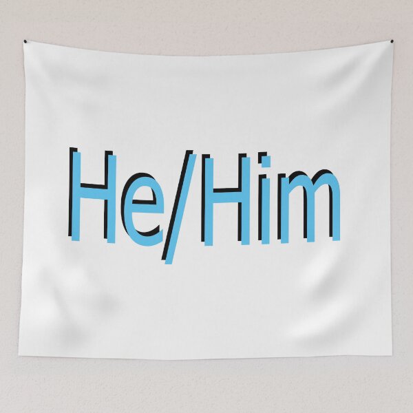 Item preview, He/Him blue designed and sold by ChicknDoodlSoup.