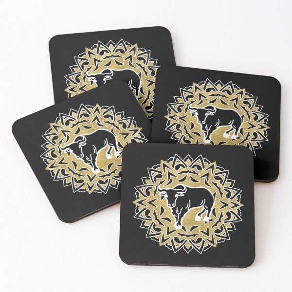 Item preview, Bull mandala gold designed and sold by Astralia.