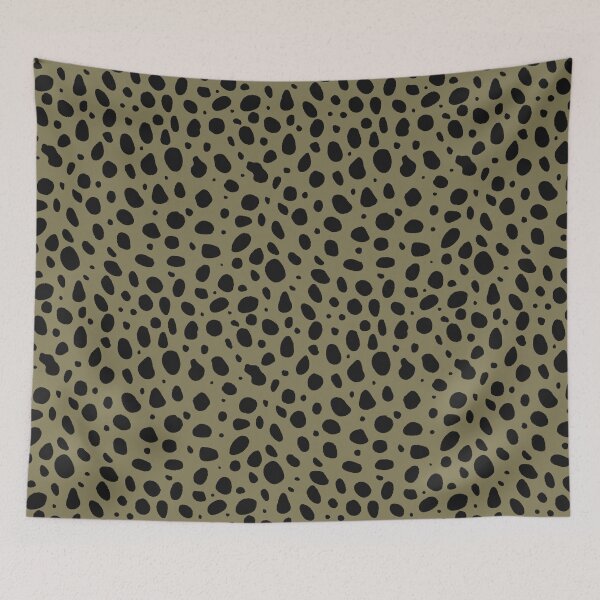 Item preview, Estampado de guepardo verde oliva y negro Estampado animal - Verde caqui designed and sold by Good-Find.