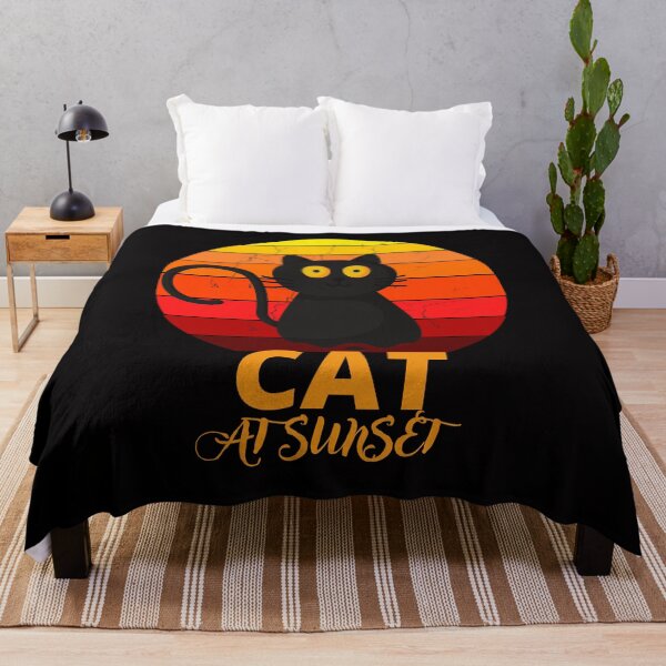 Item preview, Cat At Sunset Retro designed and sold by yassooarts.