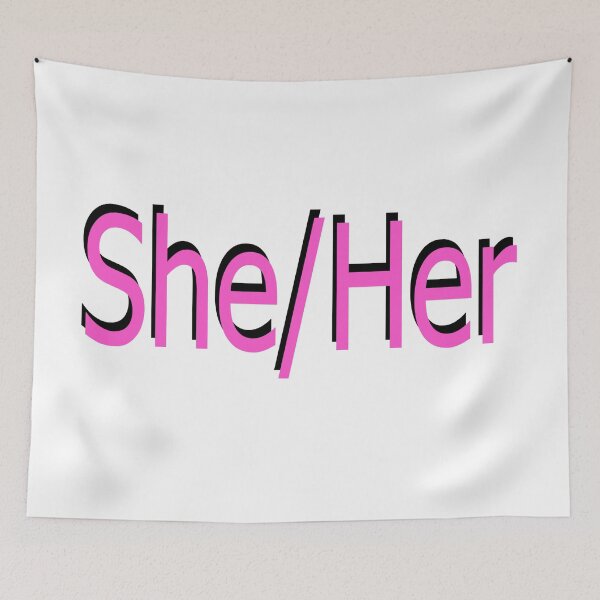 Item preview, She/Her pink designed and sold by ChicknDoodlSoup.
