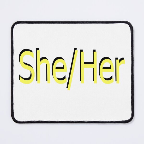 Item preview, She/Her yellow designed and sold by ChicknDoodlSoup.