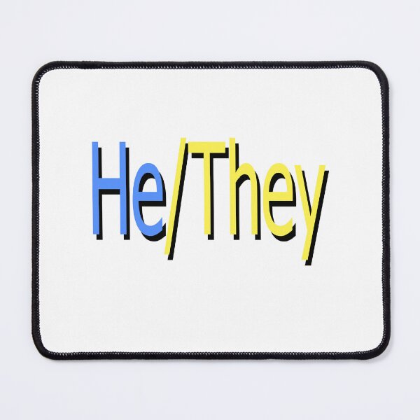 Item preview, He/They blue yellow designed and sold by ChicknDoodlSoup.