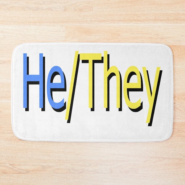 Item preview, He/They blue yellow designed and sold by ChicknDoodlSoup.