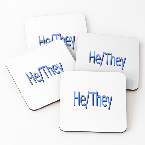 Item preview, He/They blue designed and sold by ChicknDoodlSoup.