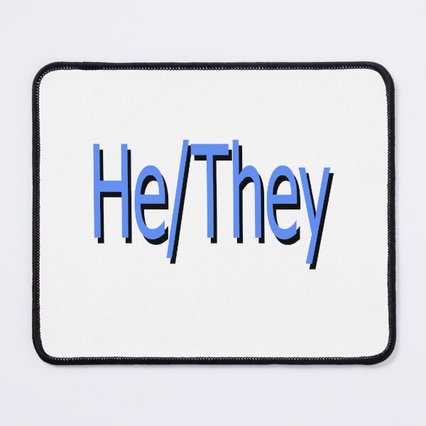 Item preview, He/They blue designed and sold by ChicknDoodlSoup.