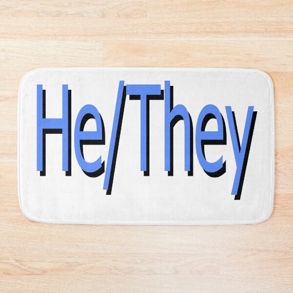 Item preview, He/They blue designed and sold by ChicknDoodlSoup.