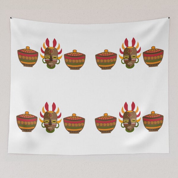 Item preview, tribal posts  & mask  designed and sold by Randa-2511.