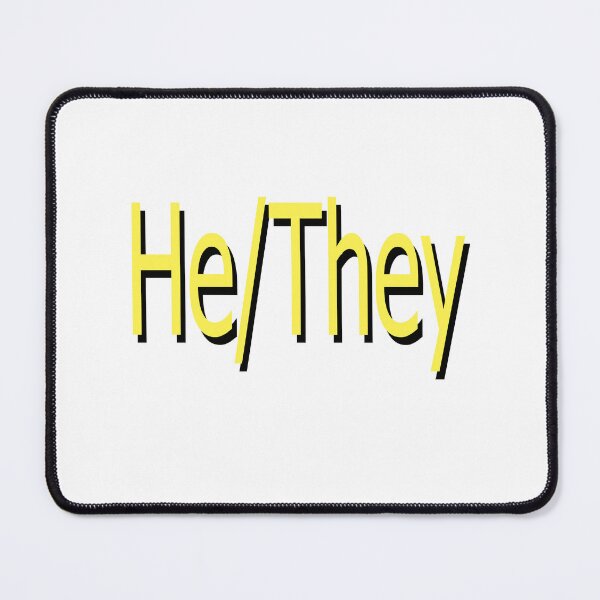 Item preview, He/They yellow designed and sold by ChicknDoodlSoup.