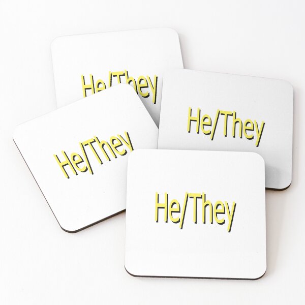 Item preview, He/They yellow designed and sold by ChicknDoodlSoup.