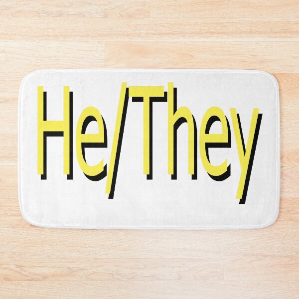 Item preview, He/They yellow designed and sold by ChicknDoodlSoup.