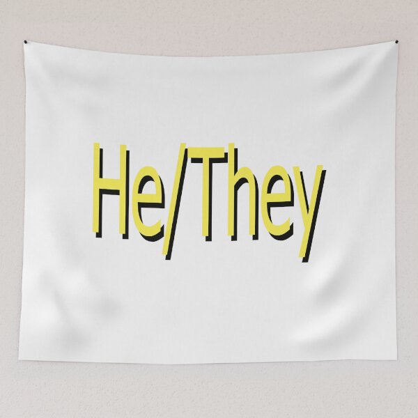 Item preview, He/They yellow designed and sold by ChicknDoodlSoup.