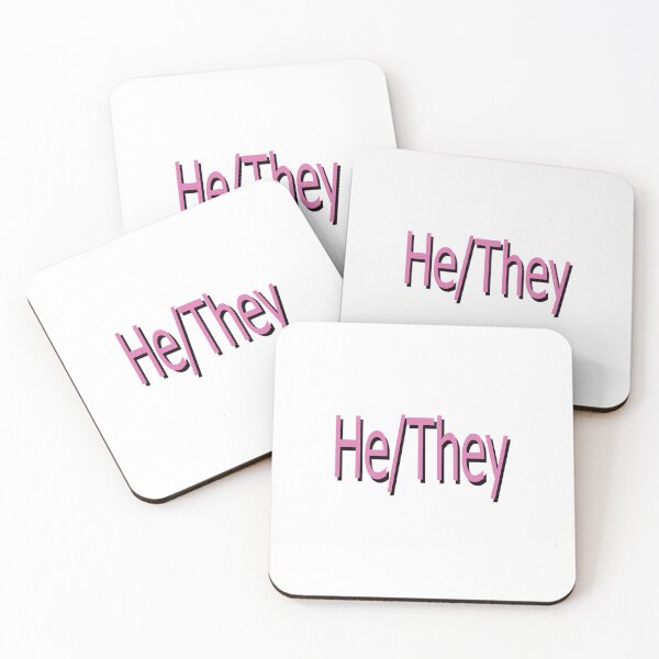 Item preview, He/They pink designed and sold by ChicknDoodlSoup.