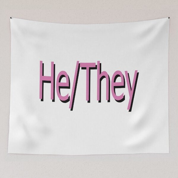 Item preview, He/They pink designed and sold by ChicknDoodlSoup.
