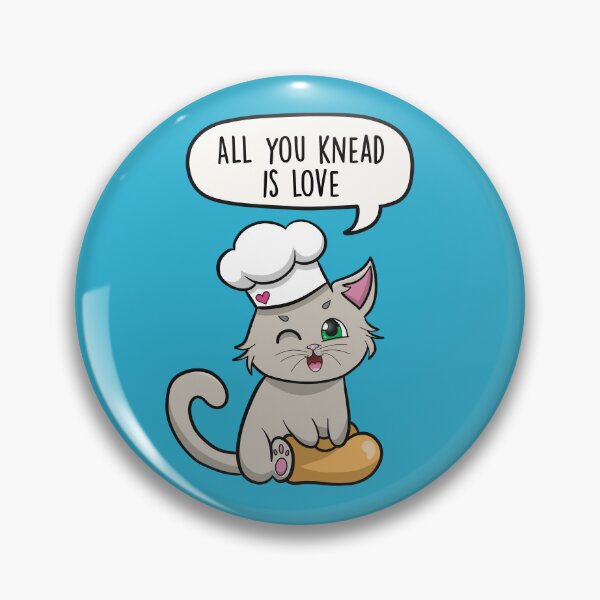 Item preview, All You Knead is Love - Cute Cat Chef Pun gift designed and sold by LEFDDesigns.