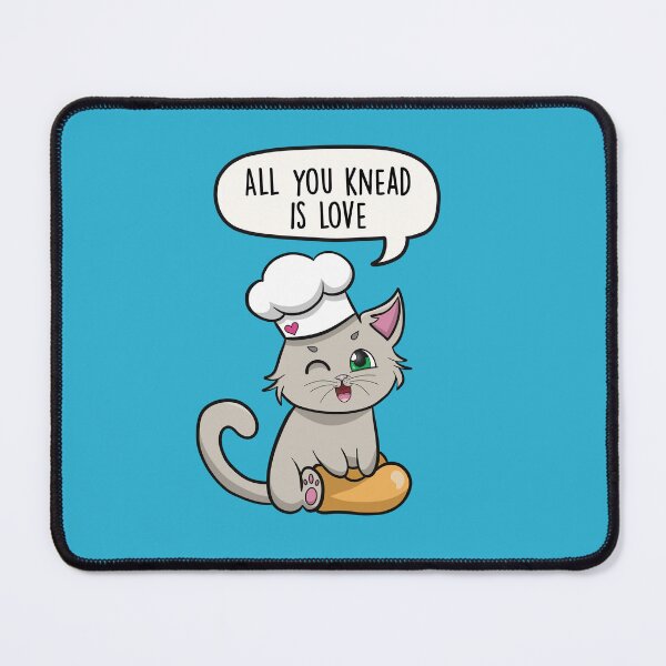 Item preview, All You Knead is Love - Cute Cat Chef Pun gift designed and sold by LEFDDesigns.