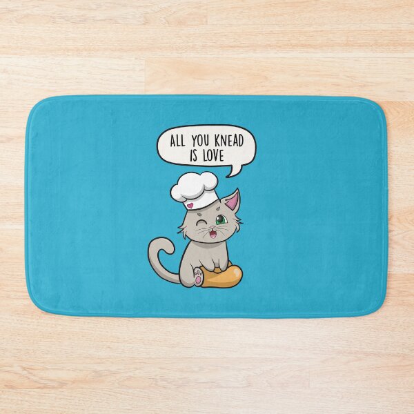 Item preview, All You Knead is Love - Cute Cat Chef Pun gift designed and sold by LEFDDesigns.