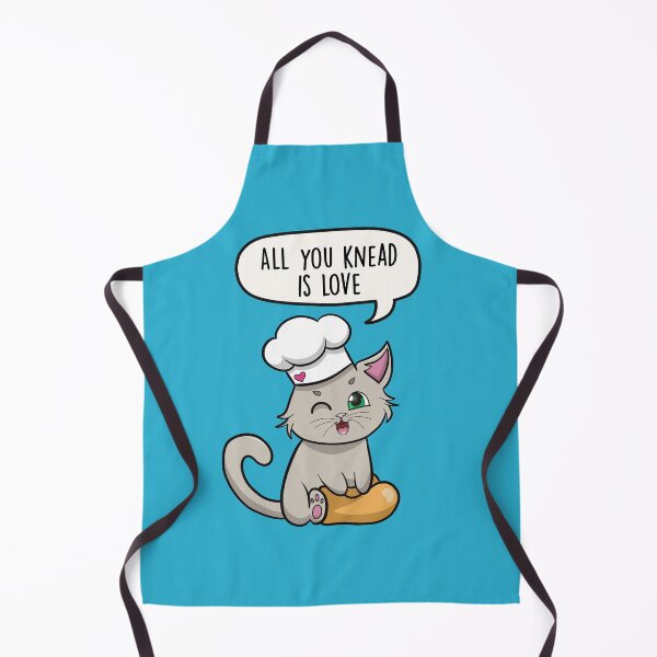 Item preview, All You Knead is Love - Cute Cat Chef Pun gift designed and sold by LEFDDesigns.