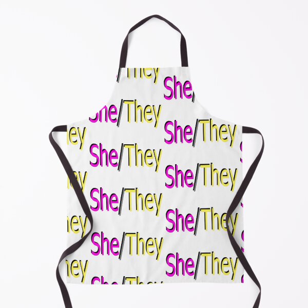 Item preview, She/They pink yellow designed and sold by ChicknDoodlSoup.