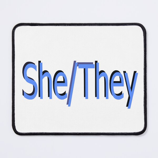 Item preview, She/They blue designed and sold by ChicknDoodlSoup.