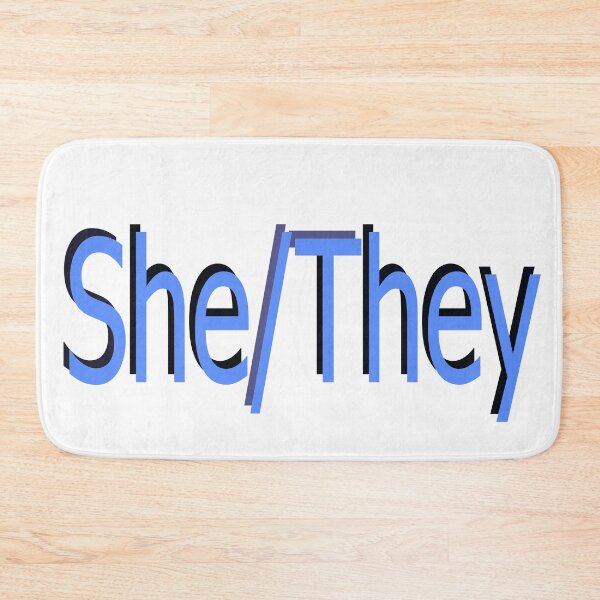Item preview, She/They blue designed and sold by ChicknDoodlSoup.