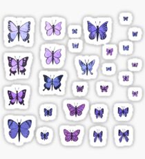 Butterfly Swarm - Purple Sticker