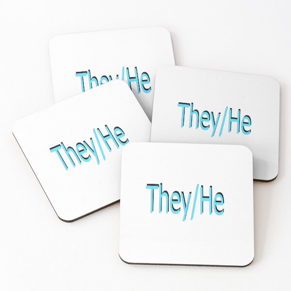 Item preview, They/He blue designed and sold by ChicknDoodlSoup.