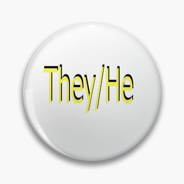 Item preview, They/He yellow designed and sold by ChicknDoodlSoup.