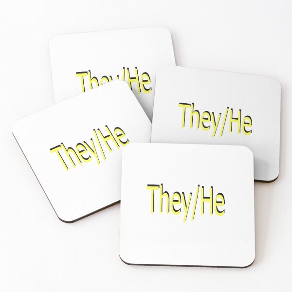 Item preview, They/He yellow designed and sold by ChicknDoodlSoup.