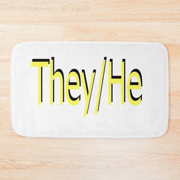 Item preview, They/He yellow designed and sold by ChicknDoodlSoup.