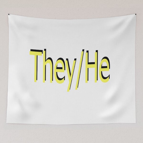 Item preview, They/He yellow designed and sold by ChicknDoodlSoup.