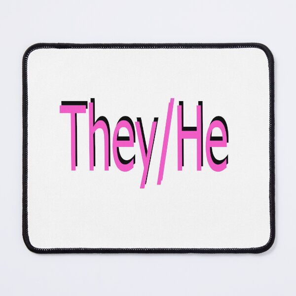Item preview, They/He pink designed and sold by ChicknDoodlSoup.