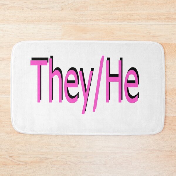 Item preview, They/He pink designed and sold by ChicknDoodlSoup.