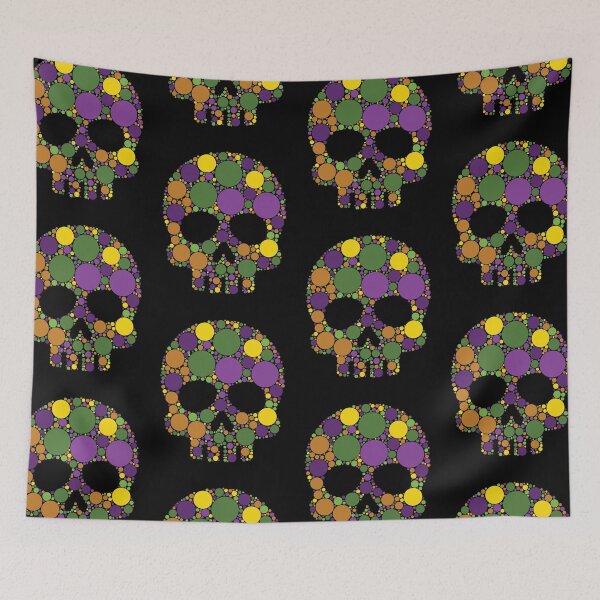 Item preview, Mardi Gras Sugar Skull New Orleans Festive Carnival designed and sold by GravitiTees.