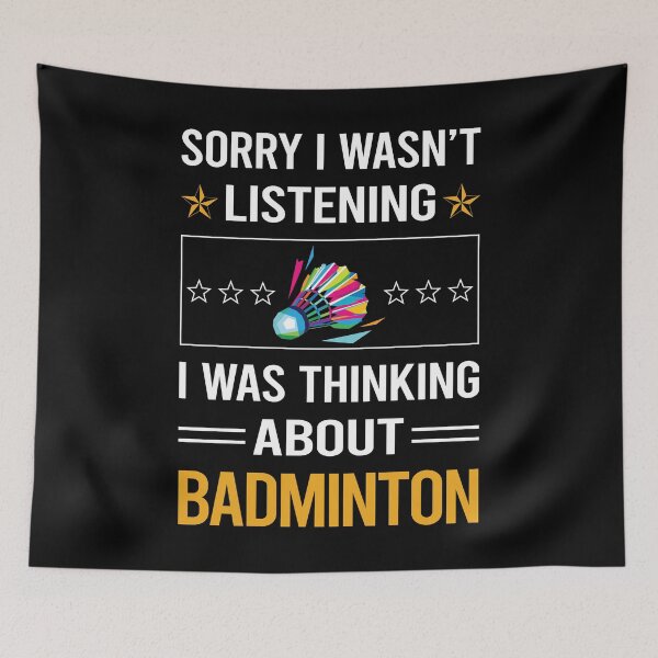 Item preview, Funny Listening Badminton designed and sold by fatherbarliman.