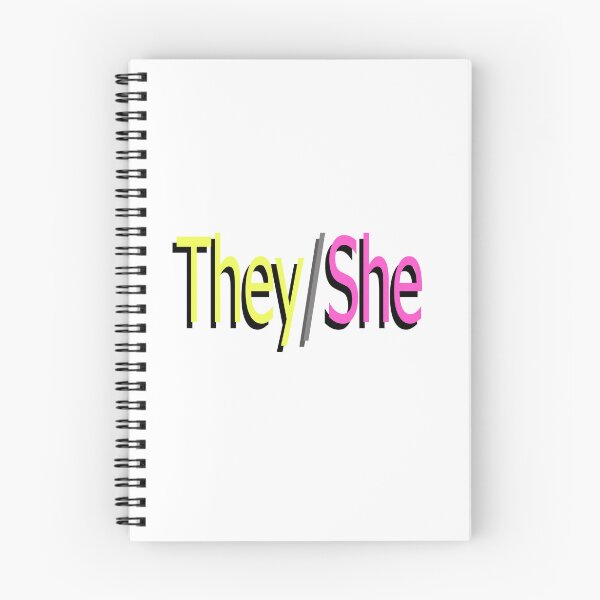 Item preview, They/She yellow pink designed and sold by ChicknDoodlSoup.