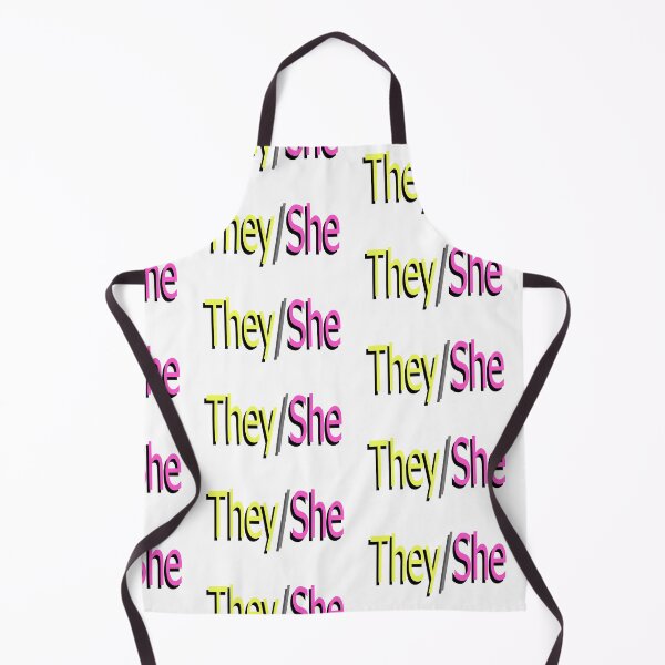 Item preview, They/She yellow pink designed and sold by ChicknDoodlSoup.