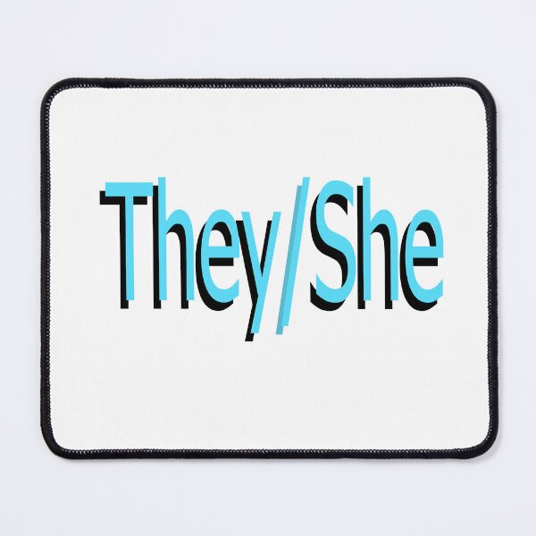 Item preview, They/She blue designed and sold by ChicknDoodlSoup.
